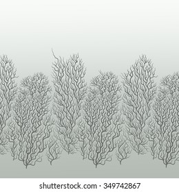 Vector drawing. Background texture with tree motif 