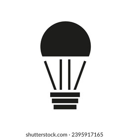 Dibujo vectorial de un globo. Color negro estilo plano