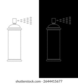 Vector drawing balloon with paint, dotted line color black and white flat style