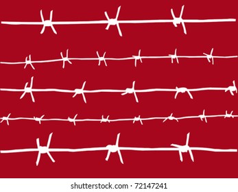  vector drawing of the barbed wire