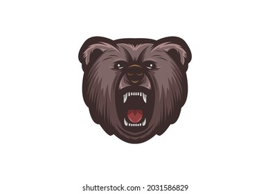 vector drawing of a bear mascot