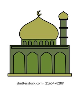 Vektorgrafik der schönen grünen Moschee
