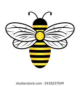 Vector drawing of bee, beekeeping and agriculture