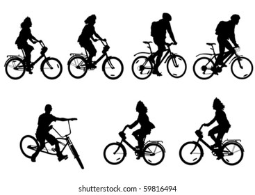 Vector drawing bicycle races leisure