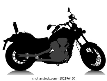 Silhouette Motorcycle Stock Vector (Royalty Free) 249608011 | Shutterstock