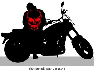 Vektorgrafik eines großen Straßenmotorrads