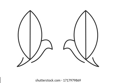  Vector drawing of bird line drawing