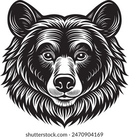 Vector dibujando un oso de cabeza negra Ilustración