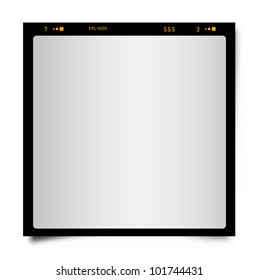 Vector drawing of a black instant photo frame.