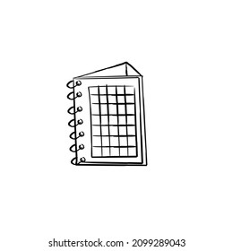 vector drawing of black and white calendar