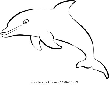 Similar Images, Stock Photos & Vectors Of The Silhouette Of A Dolphin 