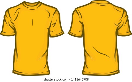 Vector Drawing Blank T-Shirt Template