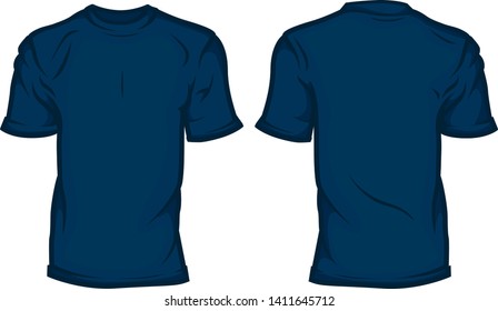 Vector Drawing Blank T-Shirt Template