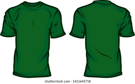 Vector Drawing Blank T-Shirt Template