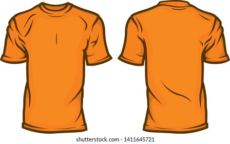 Vector Drawing Blank Tshirt Template Stock Vector (Royalty Free ...