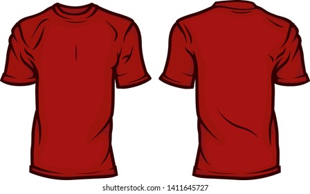 Vector Drawing Blank T-Shirt Template