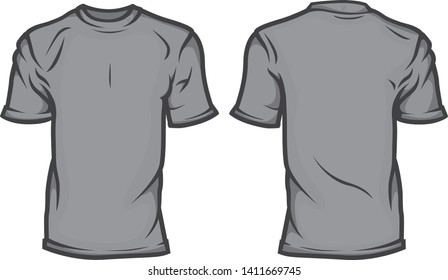 Vector Drawing Blank T-Shirt Template