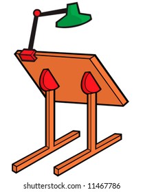 vector of drawing board with lamp