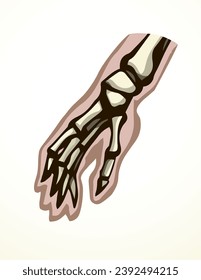 Vector drawing. Bones of the hand