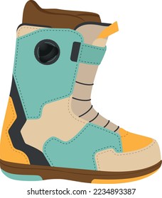 Vector drawing of a boot for snowboarding.