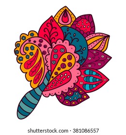 Vector drawing of a bouquet image, doodle, hand drawn, flowers, texture, background, color bouquet picture bouquet bright