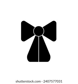 Vector drawing bow, color black flat style