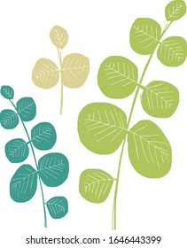 Vector drawing of a branch. Linear sketch by hand. Flat illustration. Great idea for a postcard, calendar, holiday invitation, wrapping paper. Suitable for decorating recipes, frames, diaries.