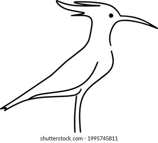 Dibujo vectorial de un icono brillante de línea delgada y animal silvestre o animal brillante