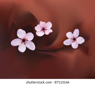 Vector drawing. A bright flower, a plant.