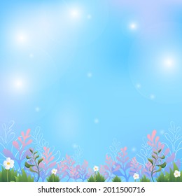 dibujo vectorial paisaje natural brillante