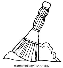 Vector drawing of broom for cleaning dust\Broom 