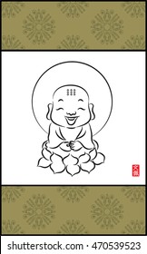 vector drawing buddha
