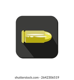 Bala de dibujo de Vector. Estilo plano gris del color de la bala del icono 