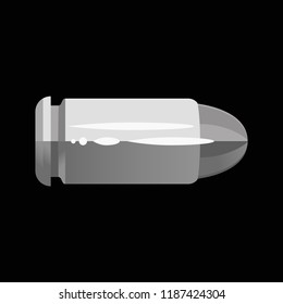 Vector drawing bullet of the last color gray 