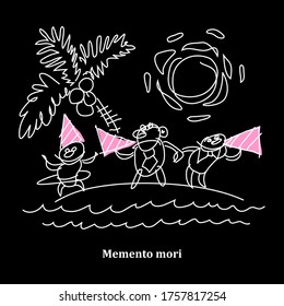 Dibujo de vectores llamado "Memento mori"