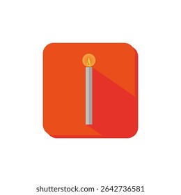 Vector drawing candle. Icon candle colorful flat style