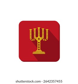 Vector drawing candlestick. Icon candlesticks color yellow flat style 