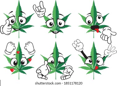 Vector drawing of a cannabis leaf. Perfect for printing on T-shirts, posters, wall papers, wall murals, mugs, glasses, deck chairs, banners, roll-ups, display walls and any other printing materials.