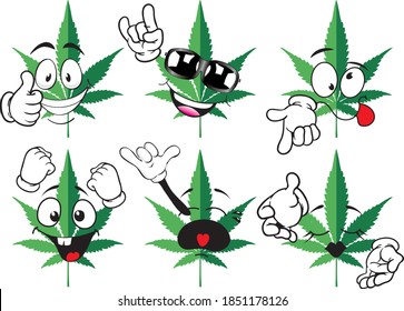 Vector drawing of a cannabis leaf. Perfect for printing on T-shirts, posters, wall papers, wall murals, mugs, glasses, deck chairs, banners, roll-ups, display walls and any other printing materials.