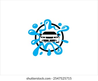 vector drawing car in car wash
