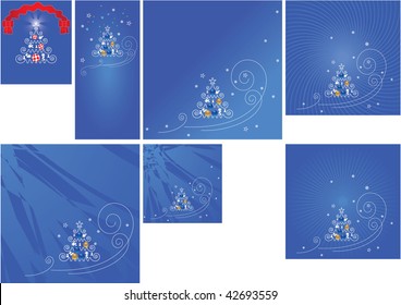 Vector drawing for a card, for a packing background. A celebratory Christmas background