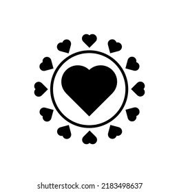 Vector drawing card suit chirva, color black flat style