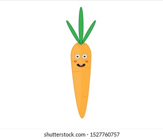 vector drawing carrot on white background