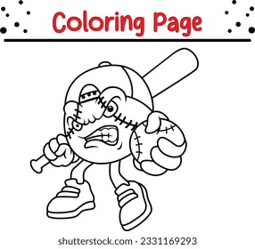 dibujo vectorial de dibujos animados. Ilustración vectorial en blanco y negro de los animales. Libro de Colores para niños.