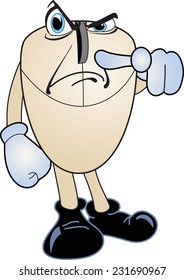 Vector drawing of cartoon computer mouse