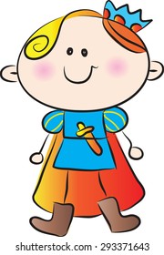 vector drawing cartoon Prince