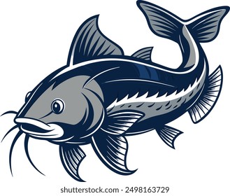 Vector Drawing of a Catfish 