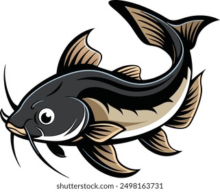 Vector Drawing of a Catfish 