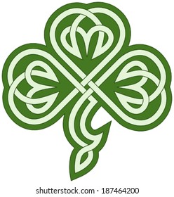 Vector Drawing Celtic Tribal Clover Stock Vector (Royalty Free ...