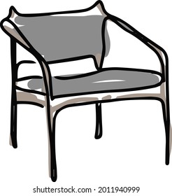 Vector drawing of a chair. Handmade work. A great idea for a greeting card, calendar, holiday invitation, wrapping paper. Suitable for decorating recipes, frames